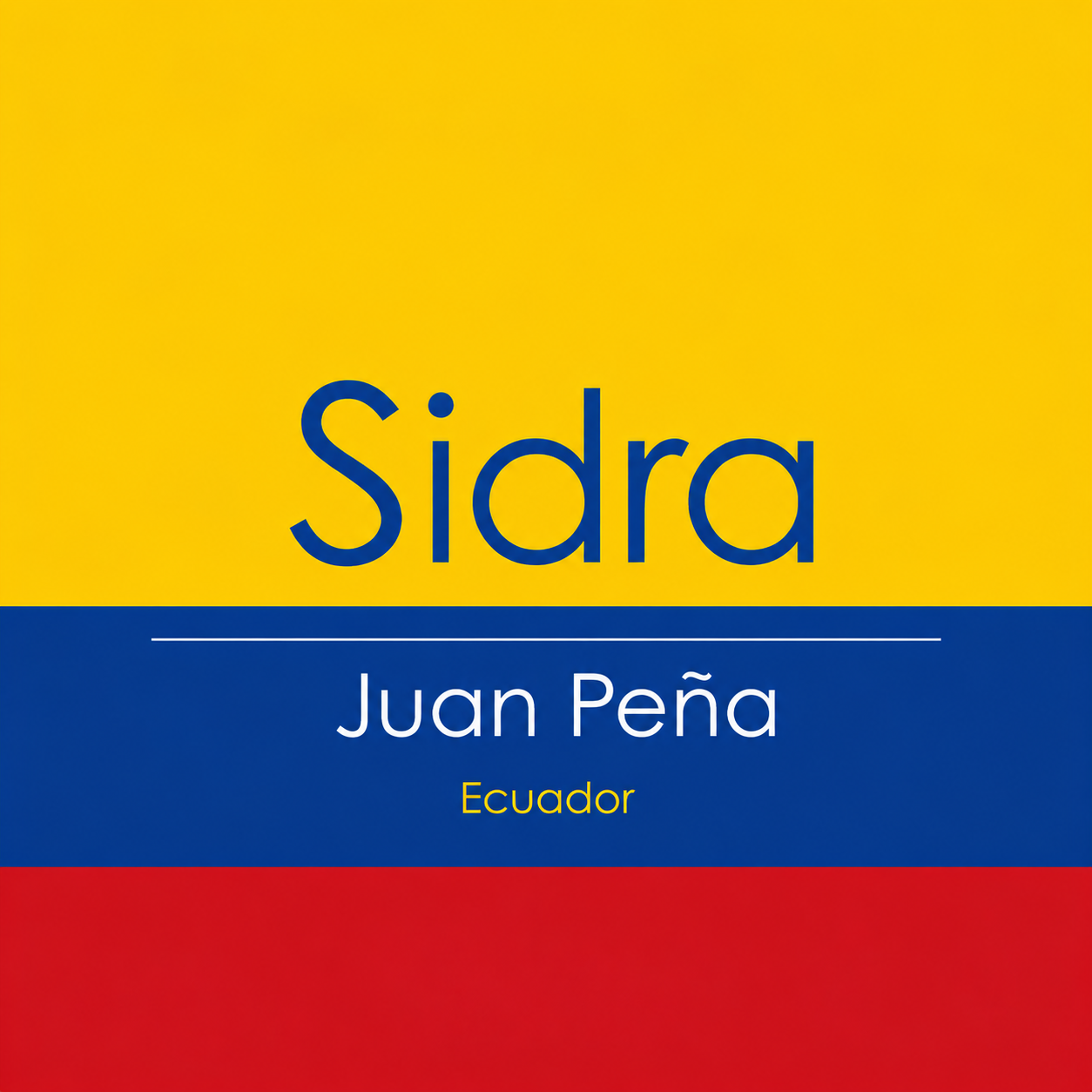 Ecuador Sidra— Juan Peña, Yunguilla Valley, Azuay